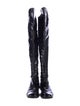 Chanel Interlocking CC Logo Patent Leather Boots