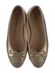 Chanel Interlocking CC Logo Leather Ballet Flats