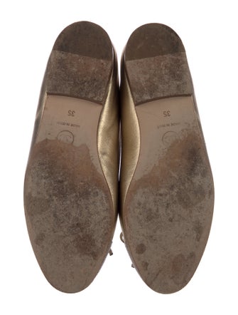 Chanel Interlocking CC Logo Leather Ballet Flats