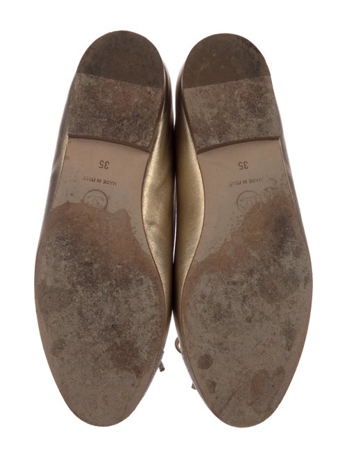 Chanel Interlocking CC Logo Leather Ballet Flats