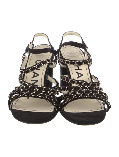 Chanel 2019 Interlocking CC Logo Slingback Sandals