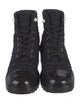 Chanel Interlocking CC Logo Tweed Combat Boots