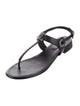 Chanel Interlocking CC Logo Leather T-Strap Sandals