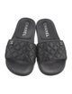 Chanel Interlocking CC Logo Leather Slides