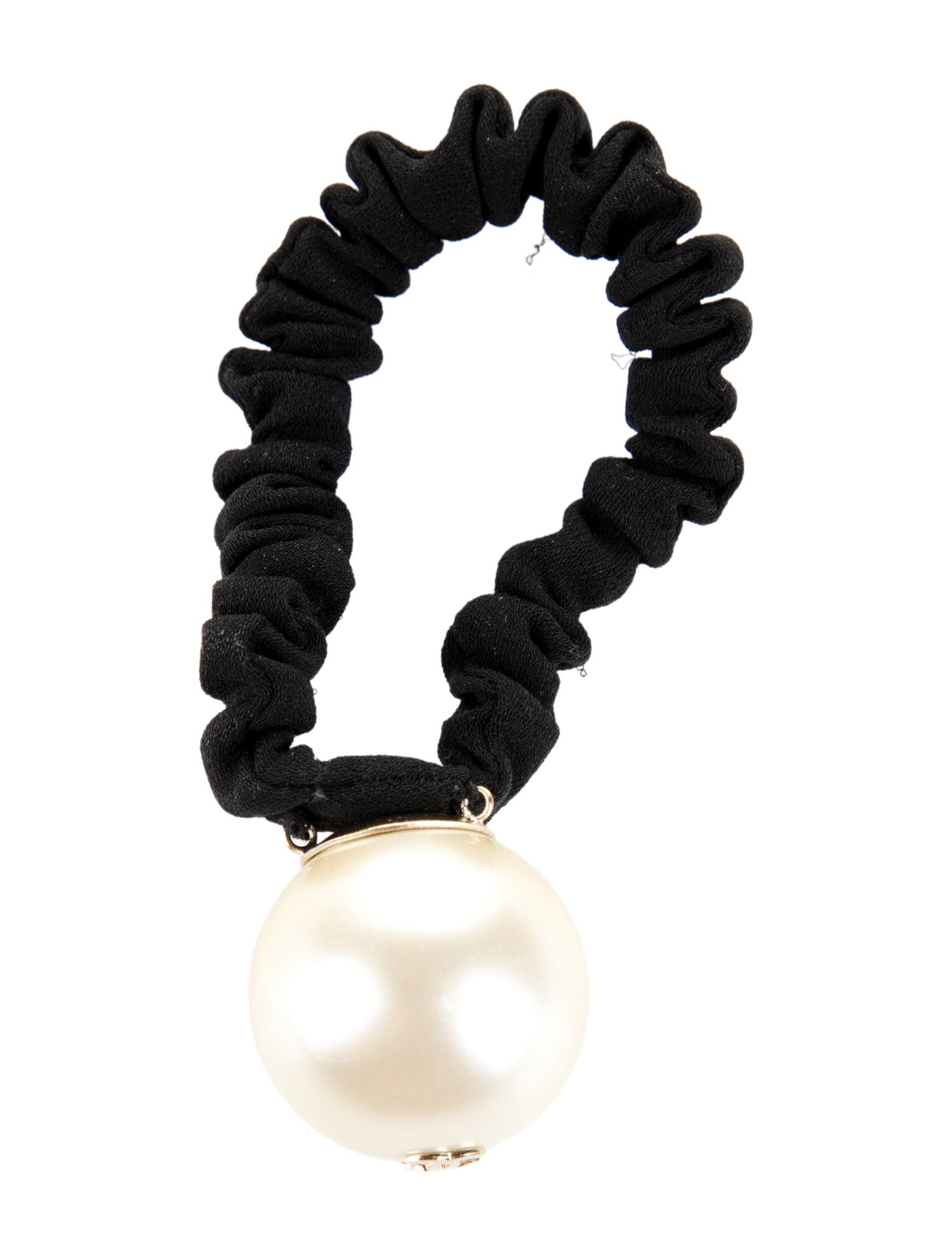Chanel CC Faux Pearl Hair Tie