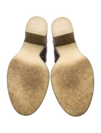 Chanel Interlocking CC Logo Leather Boots