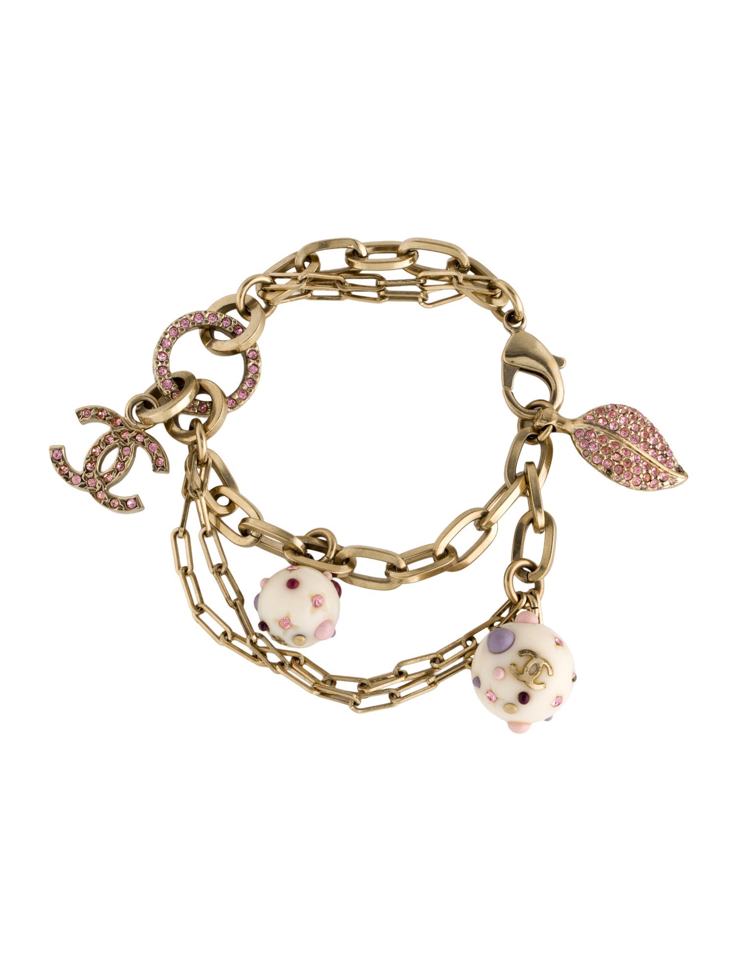 Chanel Strass, Enamel, & Resin Charm Bracelet