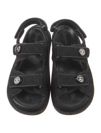 Chanel 2021 Interlocking CC Logo Slingback Sandals