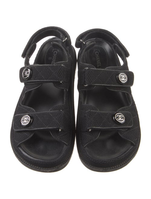 Chanel 2021 Interlocking CC Logo Slingback Sandals