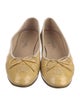 Chanel 2008 Interlocking CC Logo Ballet Flats