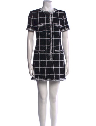 Chanel 2020 Plaid Print Romper