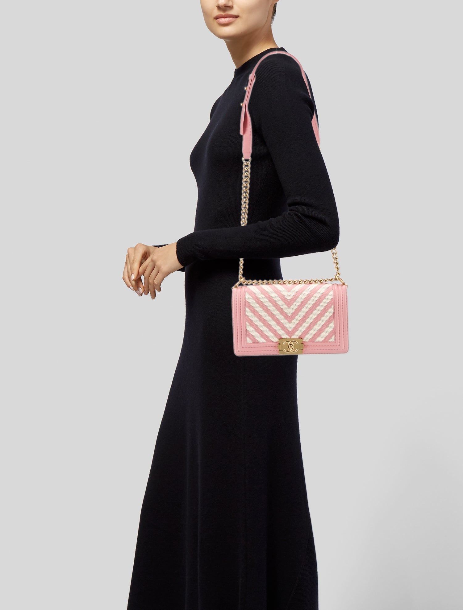Chanel Medium Chevron Boy Bag