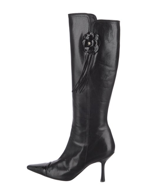 Chanel Interlocking CC Logo Leather Boots