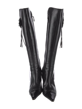 Chanel Interlocking CC Logo Leather Boots