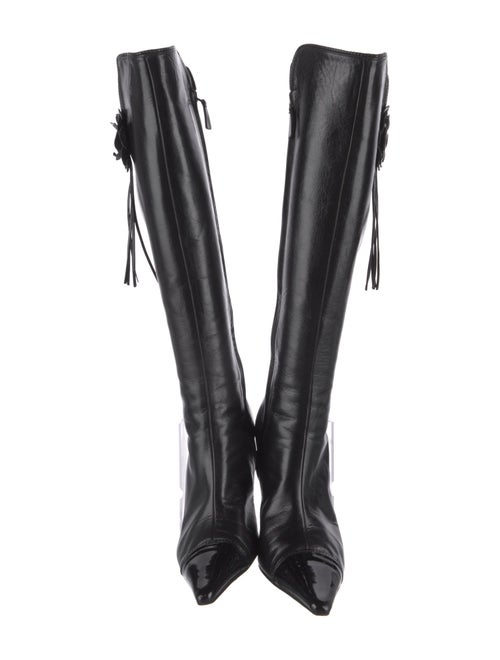 Chanel Interlocking CC Logo Leather Boots