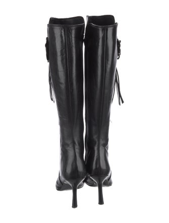 Chanel Interlocking CC Logo Leather Boots