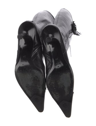 Chanel Interlocking CC Logo Leather Boots