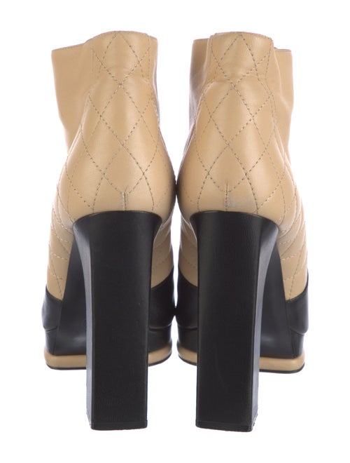 Chanel Interlocking CC Logo Leather Lace-Up Boots