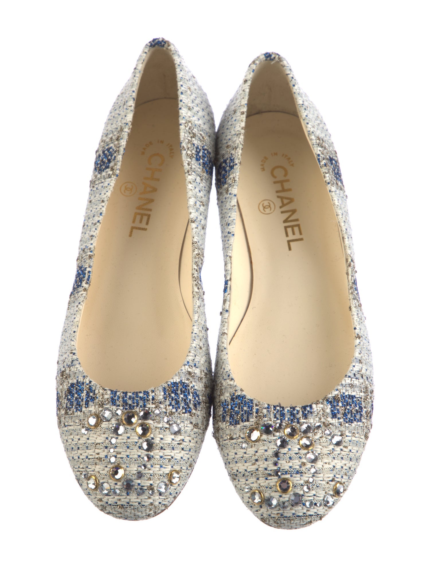 Chanel 2012 Interlocking CC Logo Flats