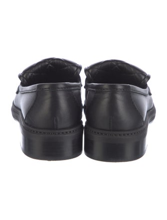 Chanel Interlocking CC Logo Leather Loafers