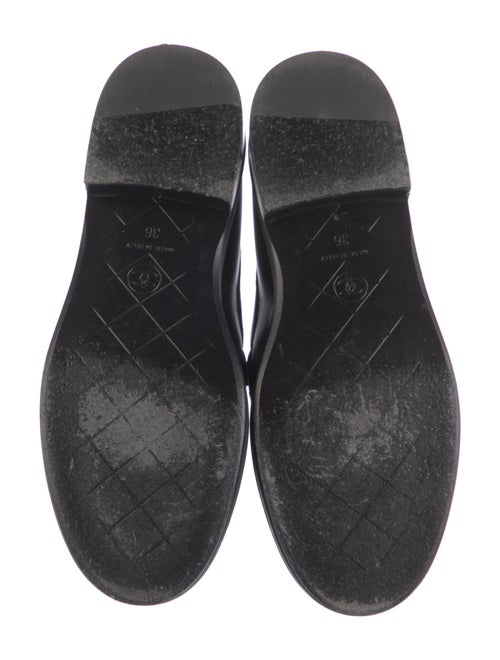 Chanel Interlocking CC Logo Leather Loafers