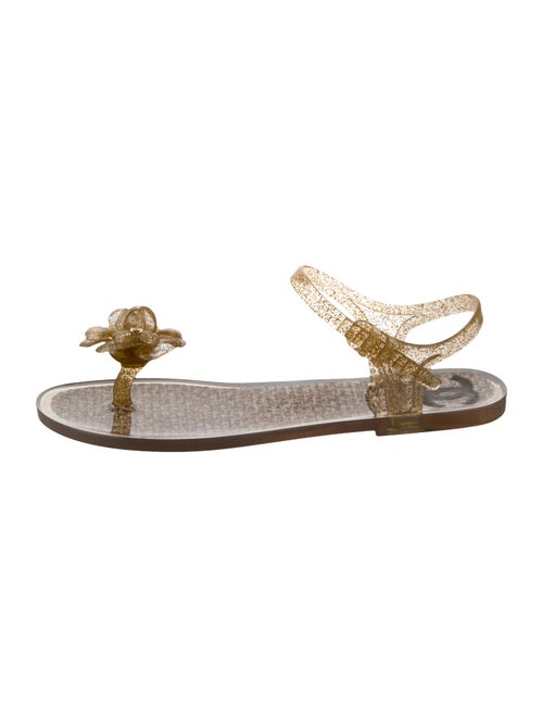 Chanel 2013 Interlocking CC Logo T-Strap Sandals