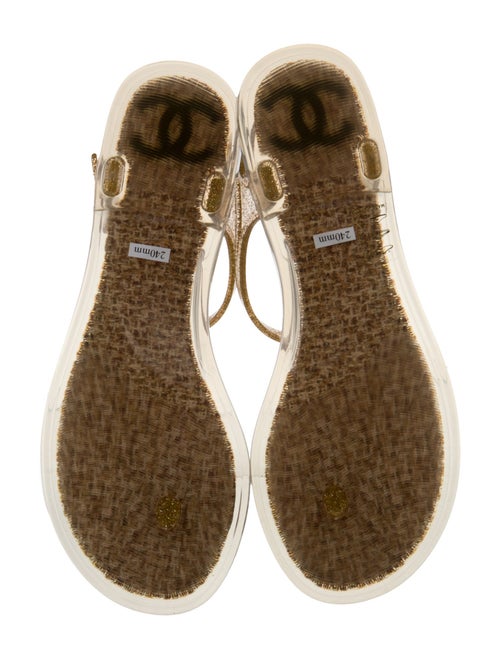 Chanel 2013 Interlocking CC Logo T-Strap Sandals