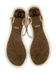 Chanel 2013 Interlocking CC Logo T-Strap Sandals