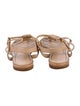 Chanel Interlocking CC Logo Leather Sandals