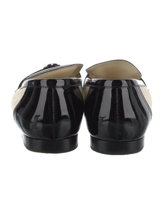 Chanel Interlocking CC Logo Patent Leather Loafers