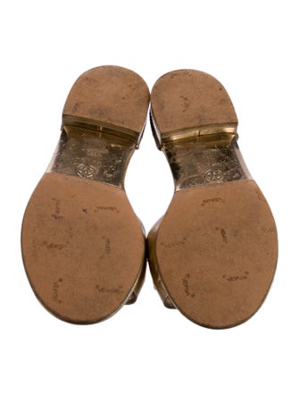 Chanel Interlocking CC Logo Lambskin Slides