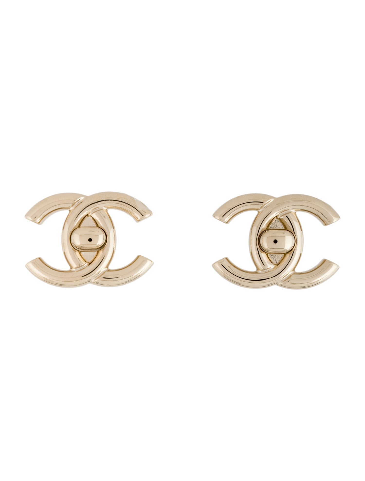 Chanel 2025 CC Turnlock Stud Earrings