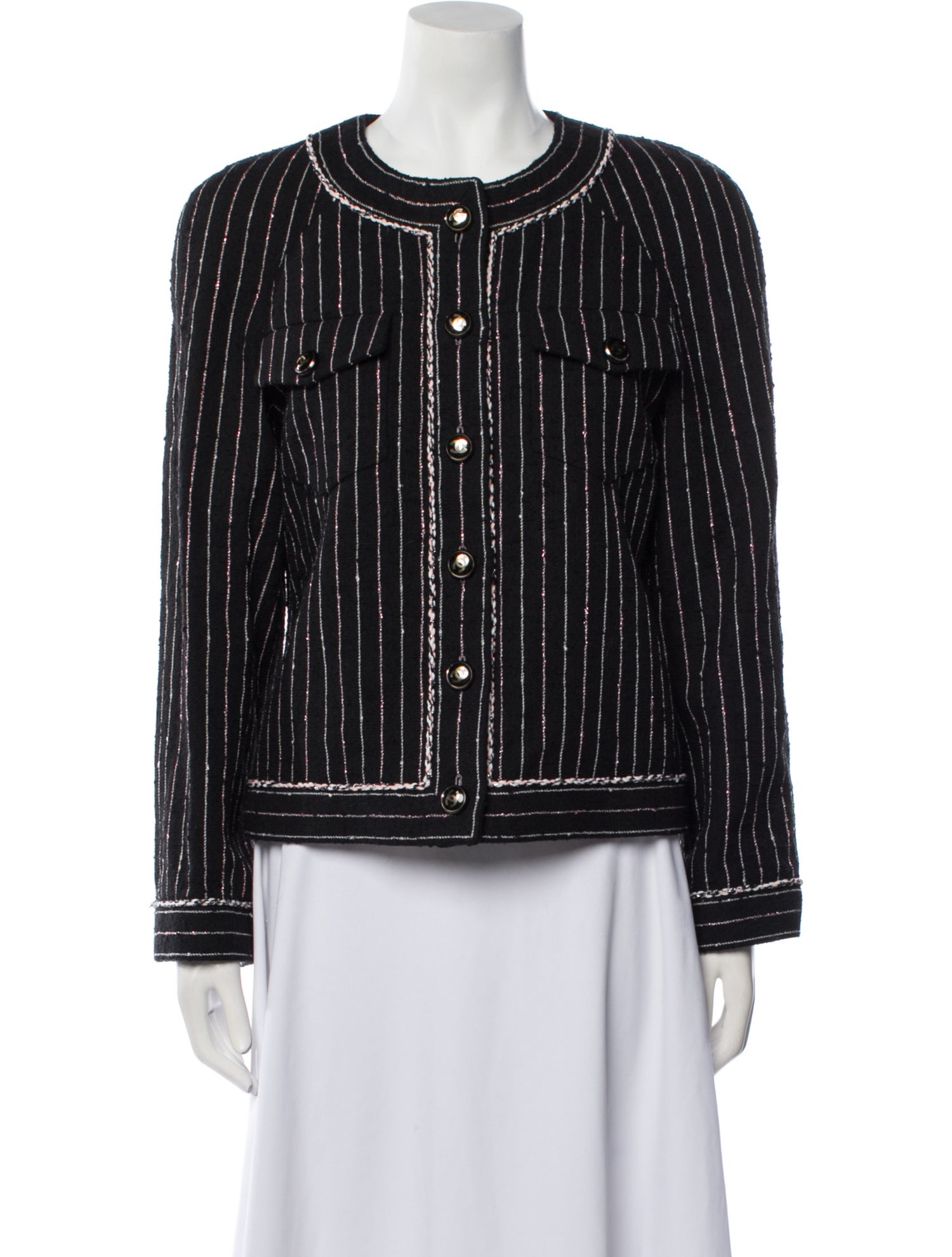 Chanel 2023 Striped Evening Jacket