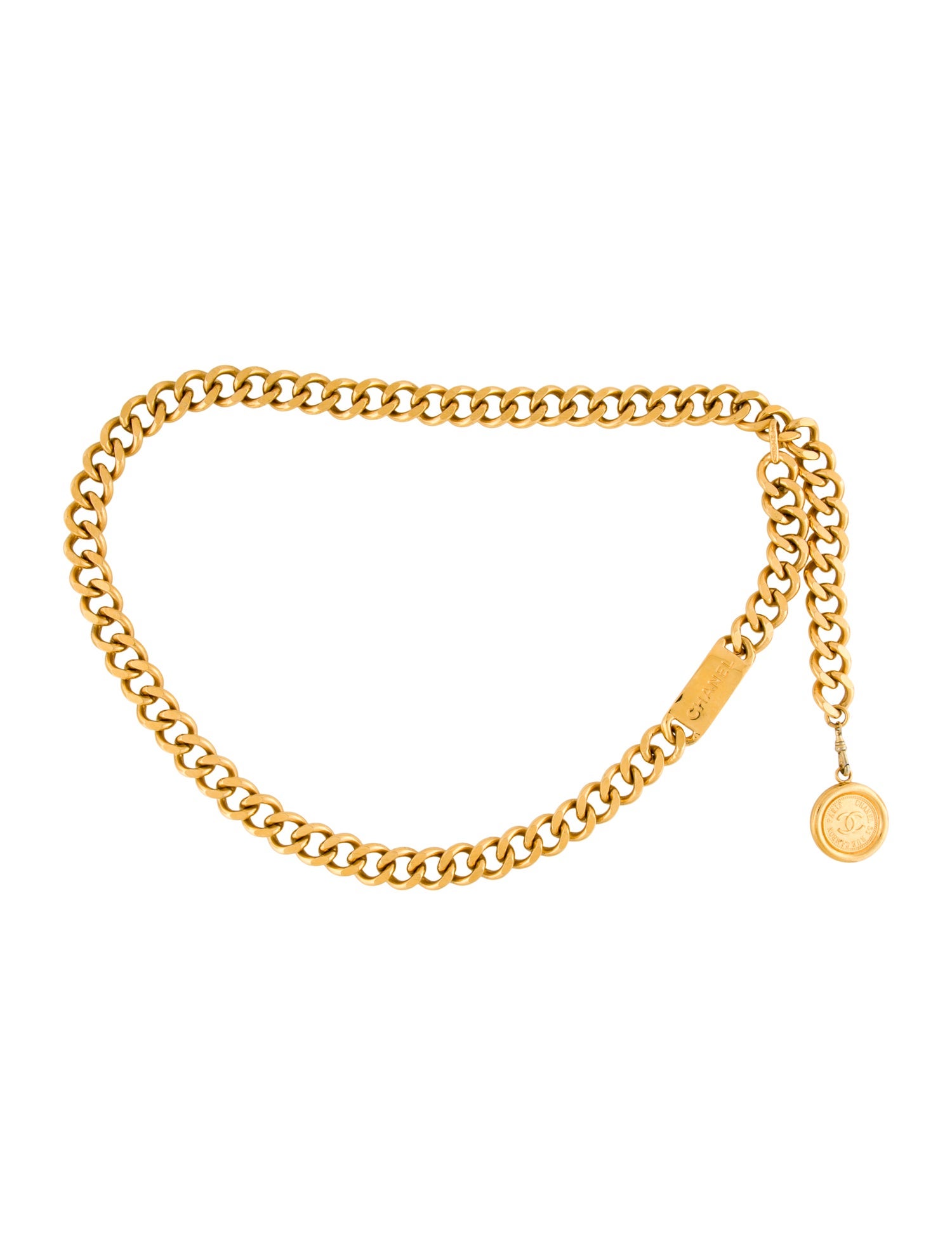 Chanel Vintage Interlocking CC Logo Waist Belt