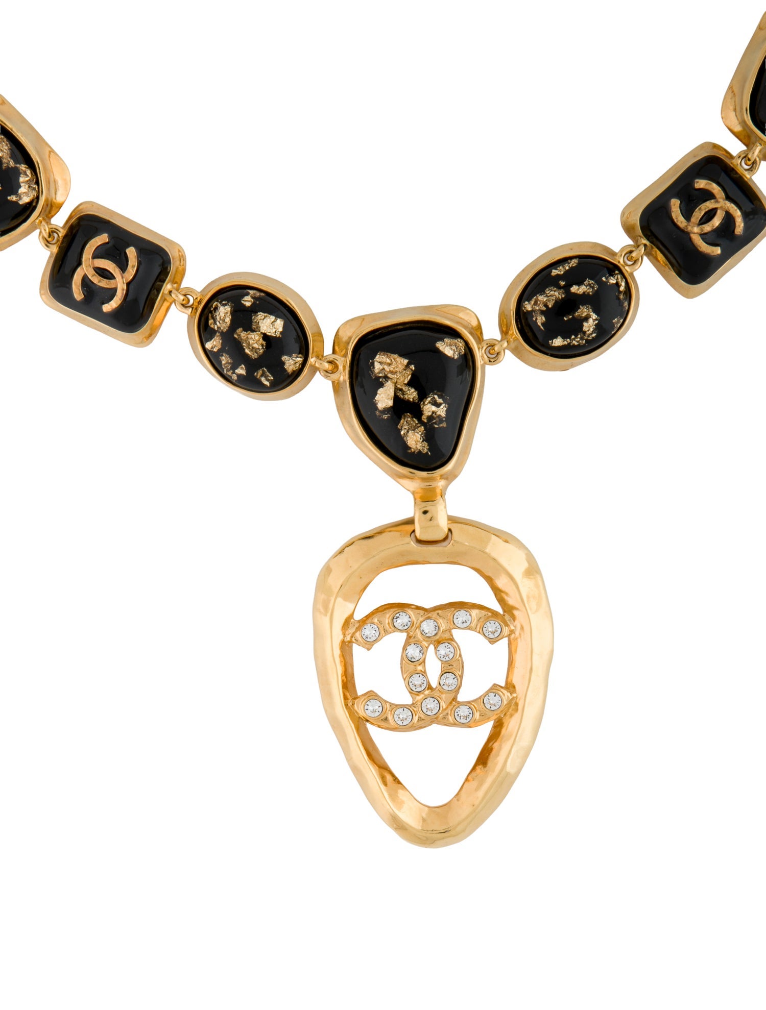 Chanel 2023 Strass, Resin & Enamel CC Collar Necklace