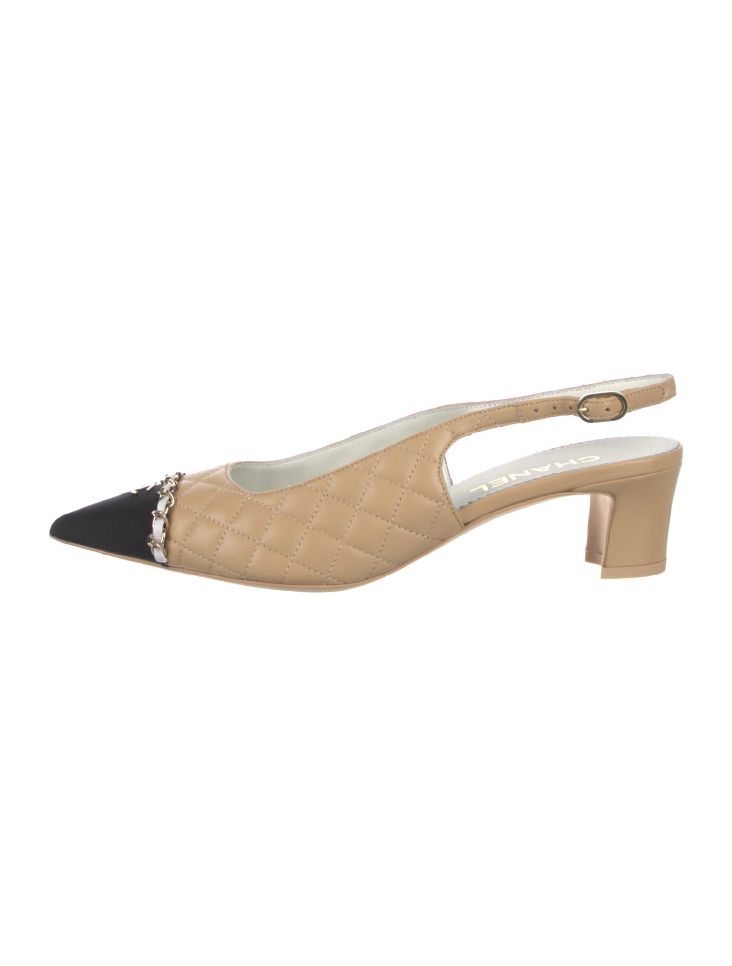 Chanel 2023 Interlocking CC Logo Slingback Pumps
