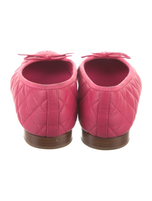 Chanel Interlocking CC Logo Leather Ballet Flats