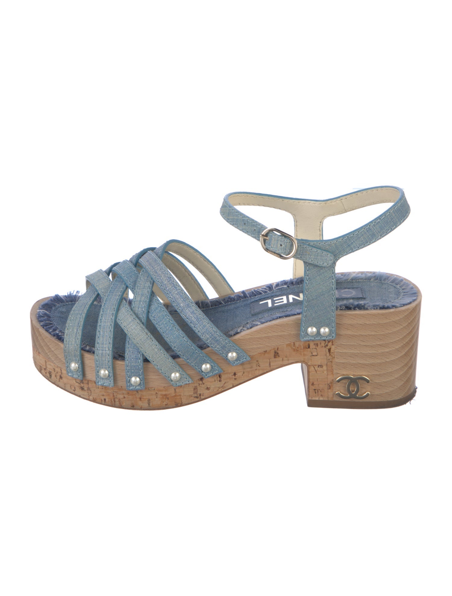 Chanel 2018 Interlocking CC Logo Slingback Sandals