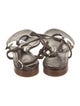 Chanel Interlocking CC Logo Leather Sandals