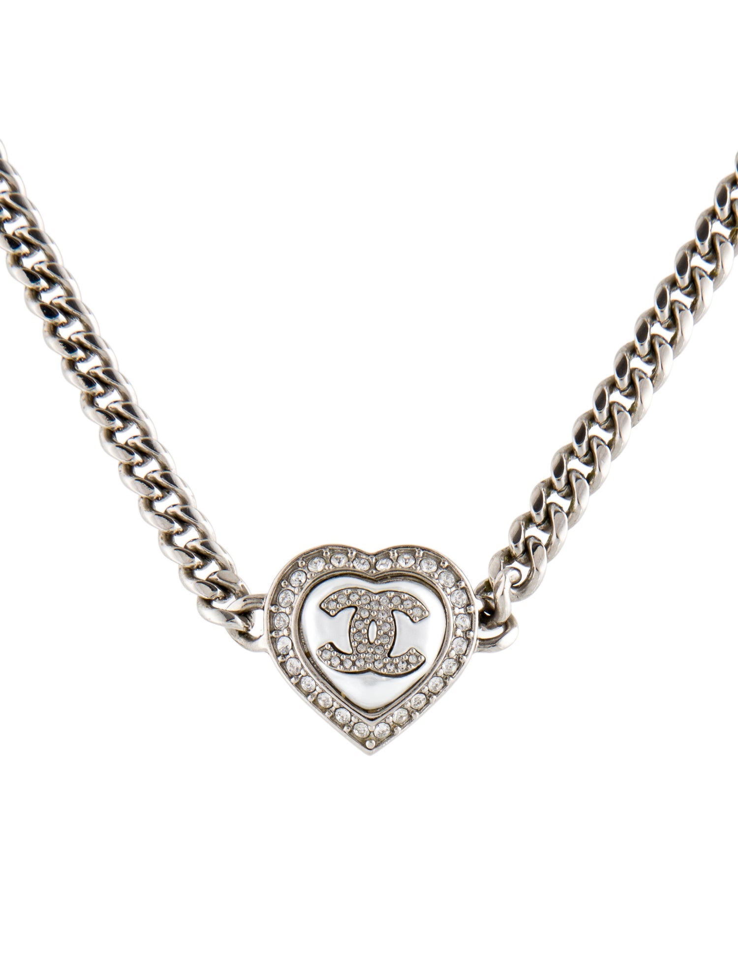 Chanel 2023 Faux Pearl & Strass CC Choker Necklace