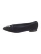Chanel Interlocking CC Logo Velvet Flats
