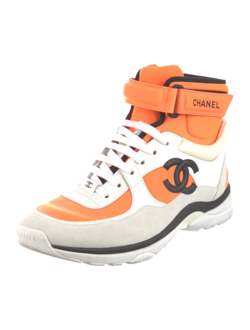Chanel Interlocking CC Logo Neoprene Sneakers