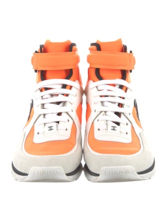 Chanel Interlocking CC Logo Neoprene Sneakers