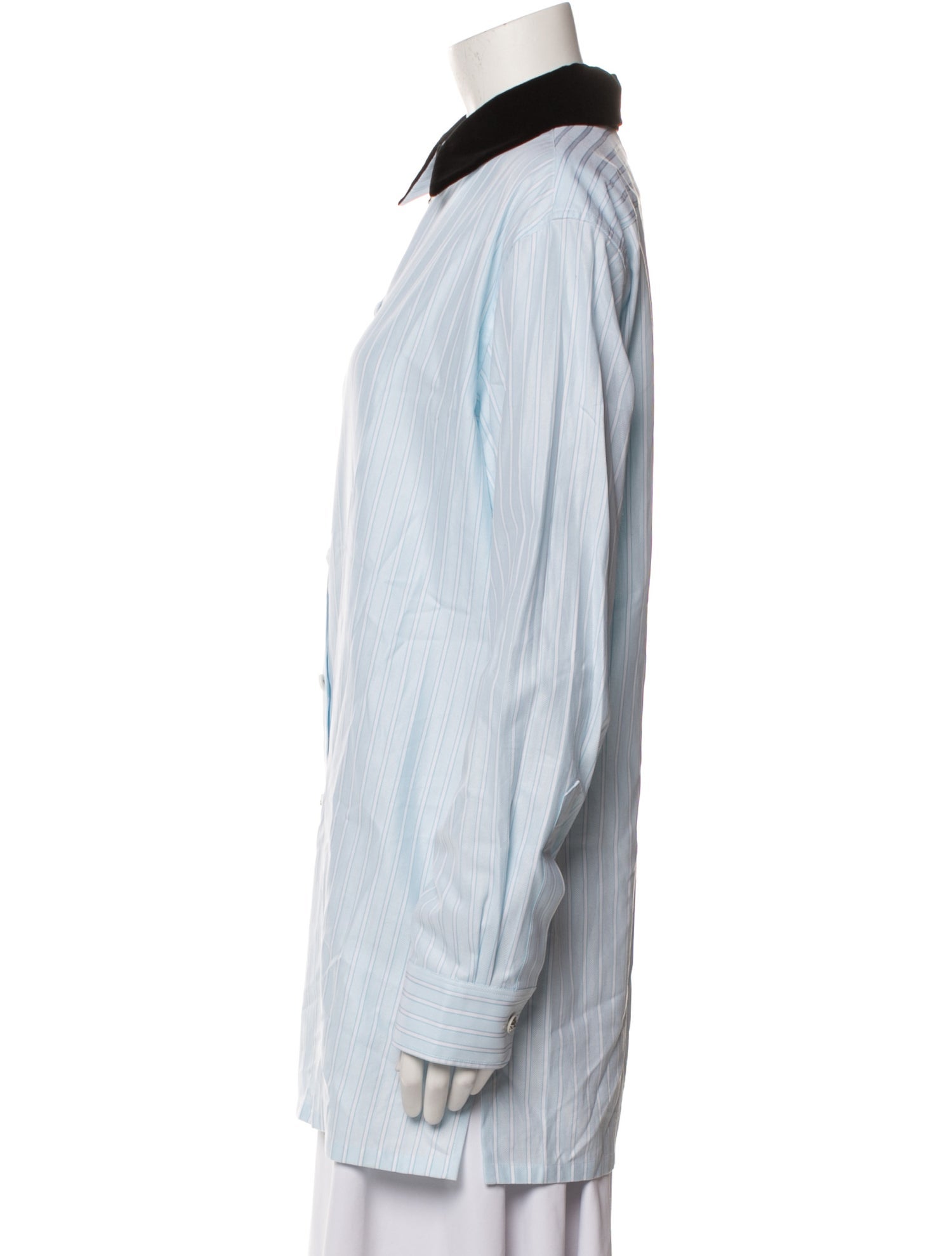 Chanel 2022 Striped Button-Up Top