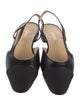 Chanel Interlocking CC Logo Leather Slingback Flats