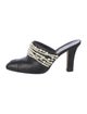 Chanel Interlocking CC Logo Leather Mules