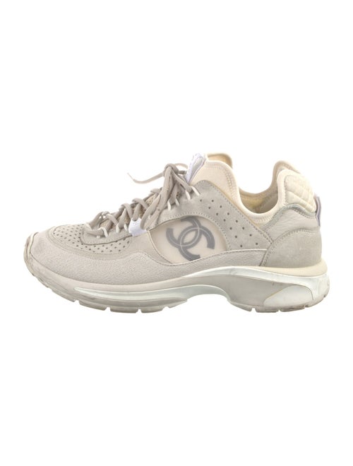 Chanel Interlocking CC Logo Suede Sneakers