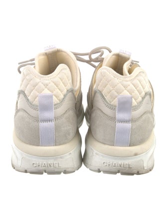 Chanel Interlocking CC Logo Suede Sneakers