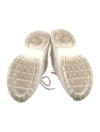 Chanel Interlocking CC Logo Suede Sneakers