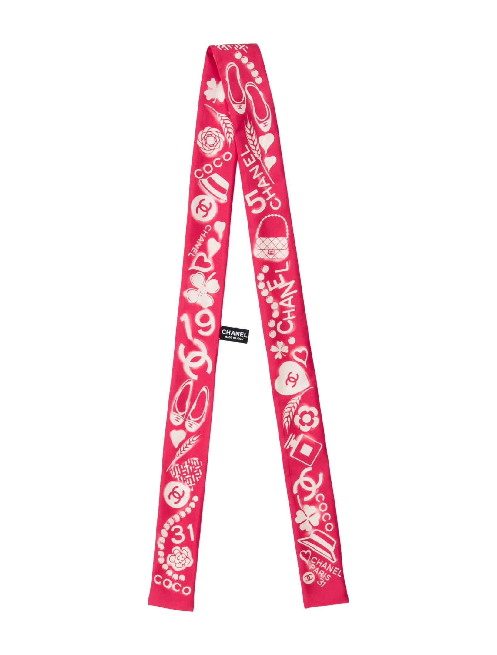 Chanel Silk Interlocking CC Logo Stole